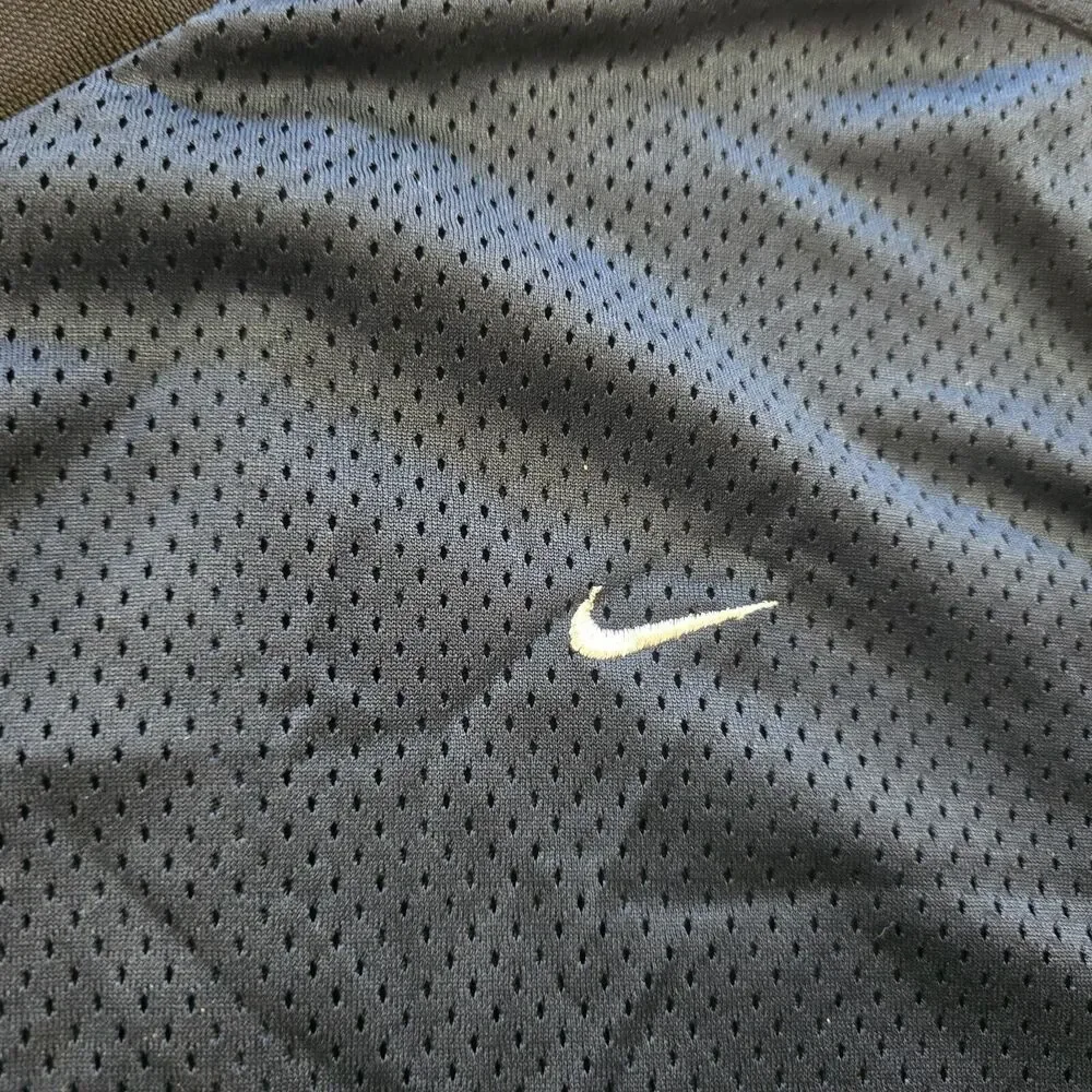Nike Practice Jersey Men's L / XL Blue Mesh Overlay Short Sleeve Nike-Fit